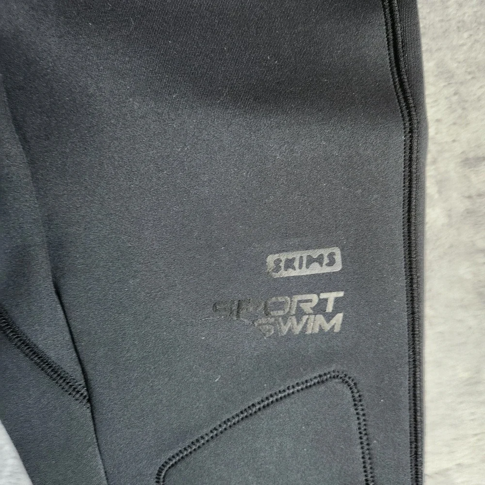 New Skims Sport Swim Scuba Neoprene Long Pant Leggings Black XS NWT Rare Onyx